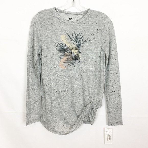 New Roxy Ray Of Sun Knotted Long Sleeve Tee Small - Picture 2 of 8